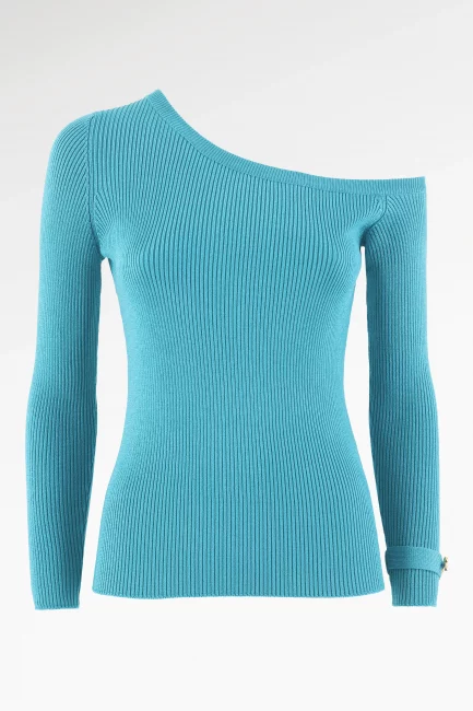 Top Manon en Soie Turquoise