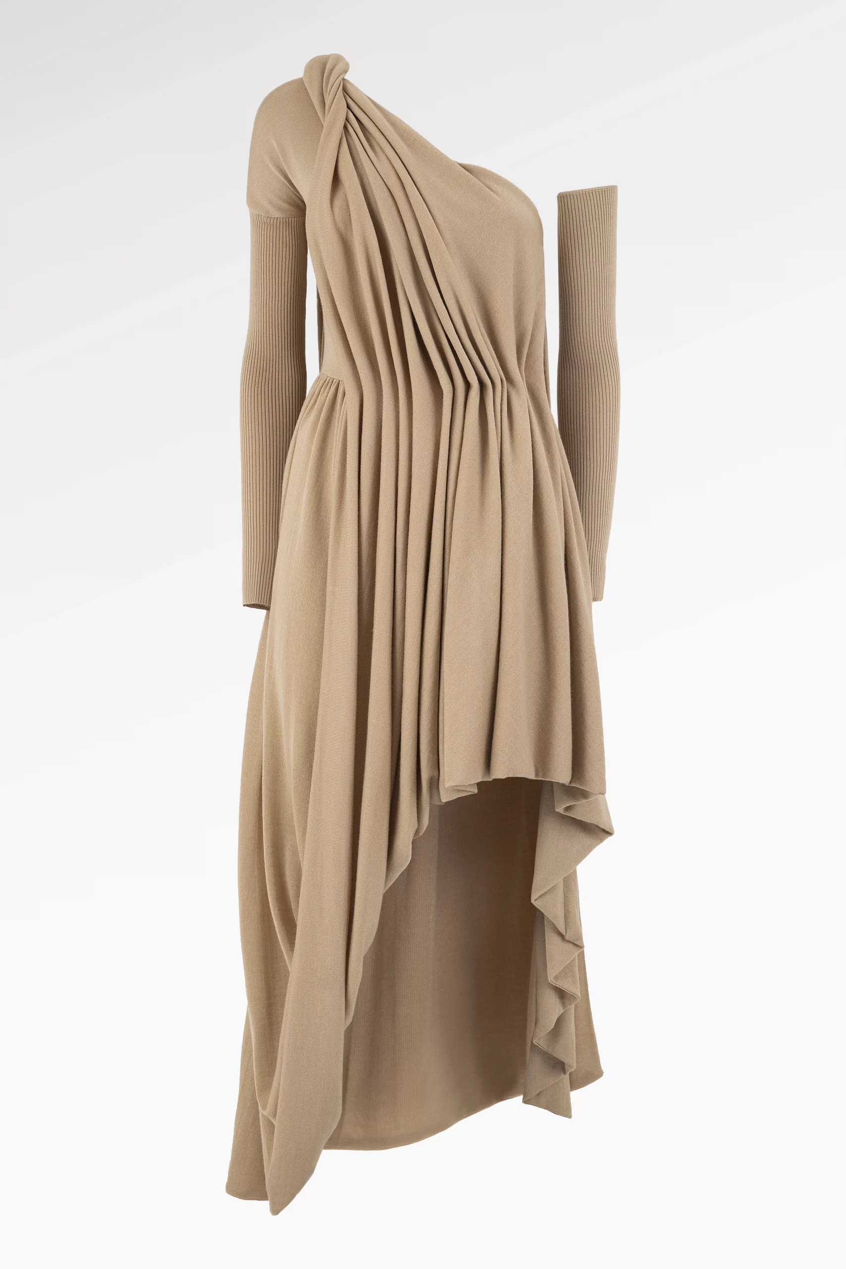 josephine-riviere-robe-drapee-cachemire-soie-manche-amovible-cleopatre-devant