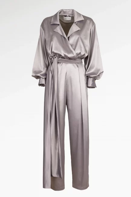 Combinaison JR en satin argent