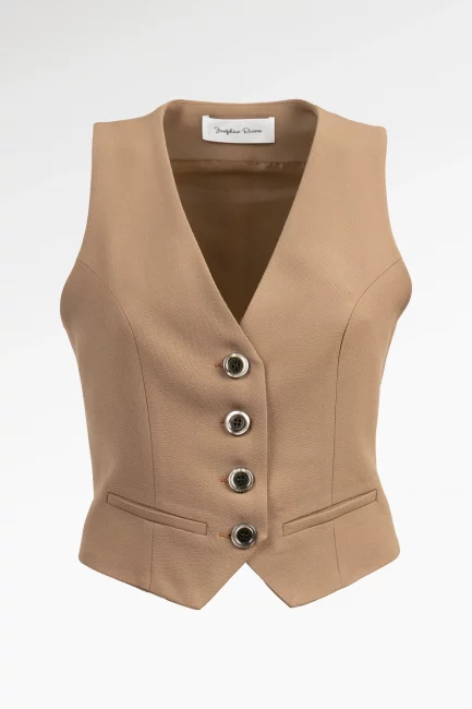 Gilet Orée caramel en laine