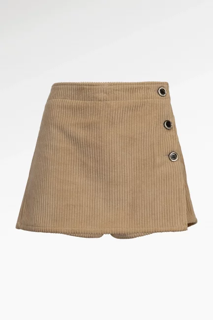 Jupe Short Telly Velours Beige