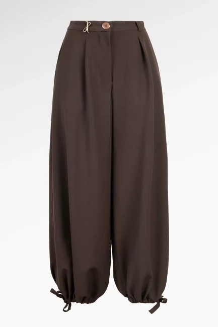 Pantalon Dandy Chocolat en Laine