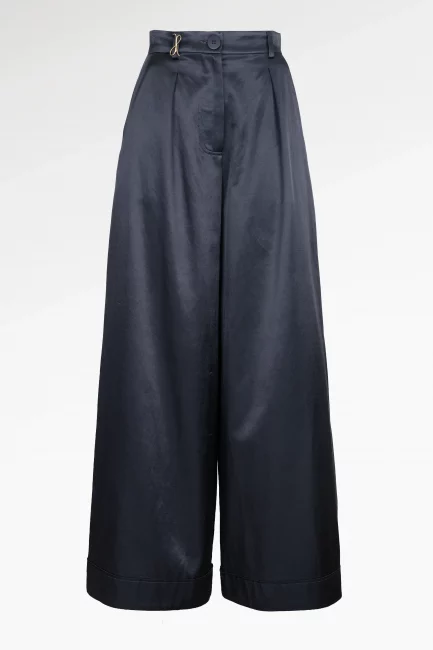 Pantalon Orée Marine En Satin