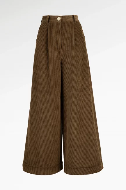 Pantalon Allure velours kaki