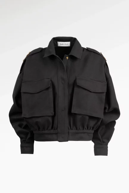 Veste en gabardine noir
