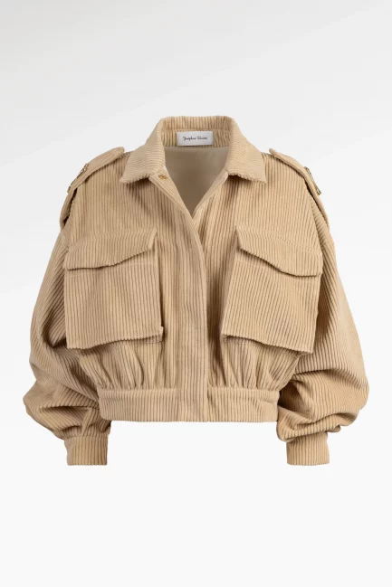 Veste velours beige