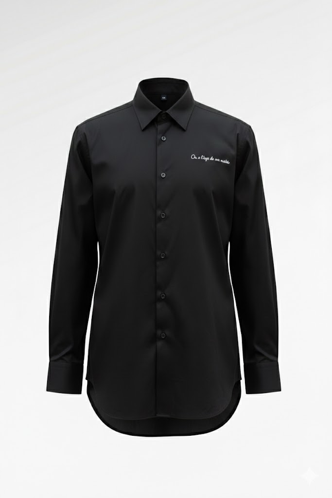 josephine-riviere-chemise-popeline-noire- devant