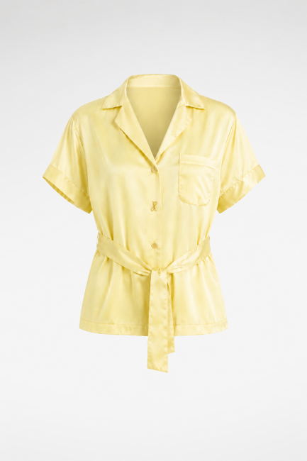 Chemisier satin jaune